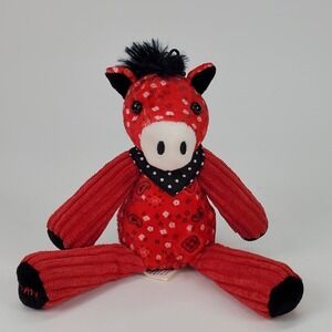 Scentsy Buddy Clip Pappy the Horse Red Bandana Paisley Plush Keychain 6 inch